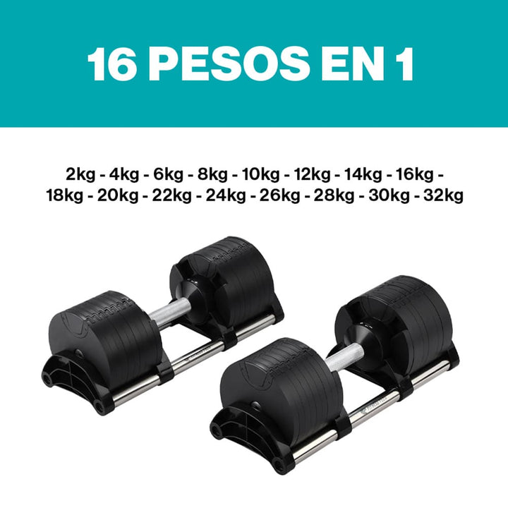 Mancuernas Ajustables 32kg - Pesos