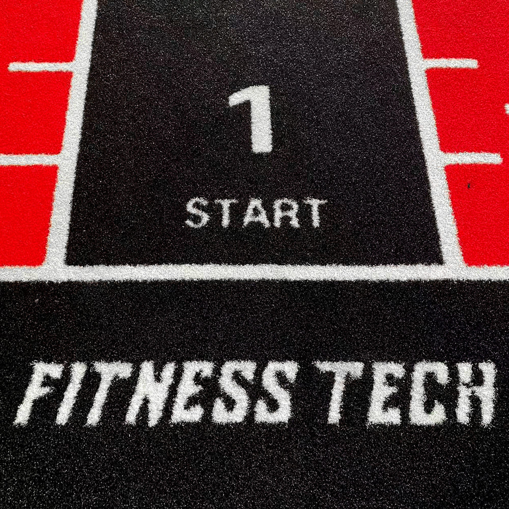 Césped artificial para gimnasio | Pista de sprint - Rojo (Inicio)