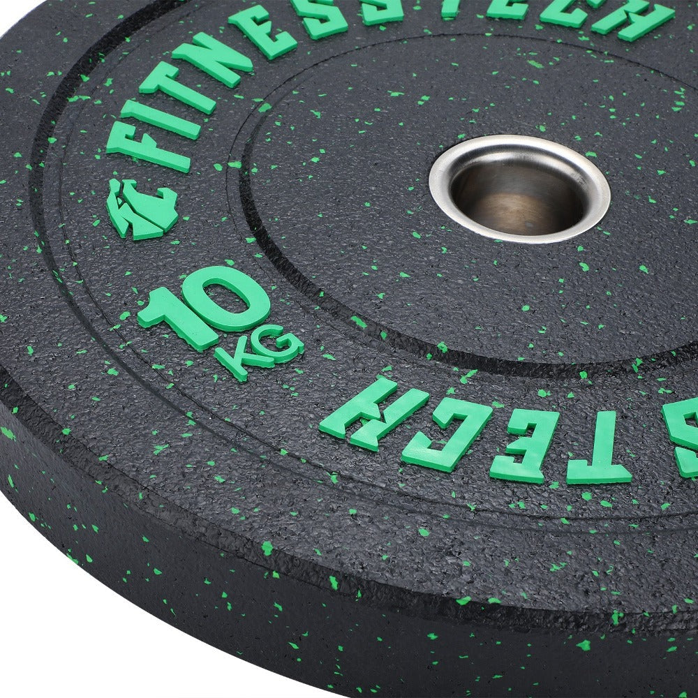 Set 150kg Bumper Plate Alta Resistencia Hi Temp Fleck de 5kg a 25kg