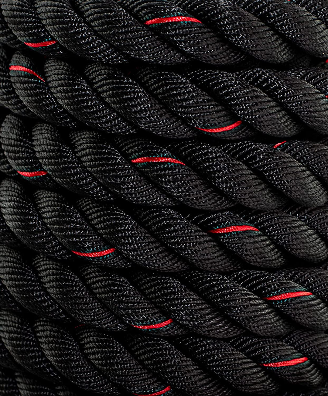 Cuerda Combate Crossfit 12Mx50MM Negra y Roja - Fitness Tech